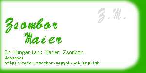 zsombor maier business card